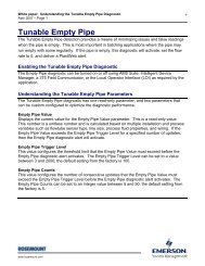 Tunable Empty Pipe - Emerson Process Management