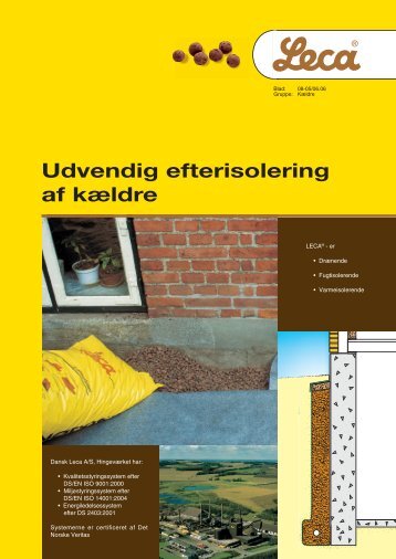Leca® udvendig efterisolering af kældre - Weber