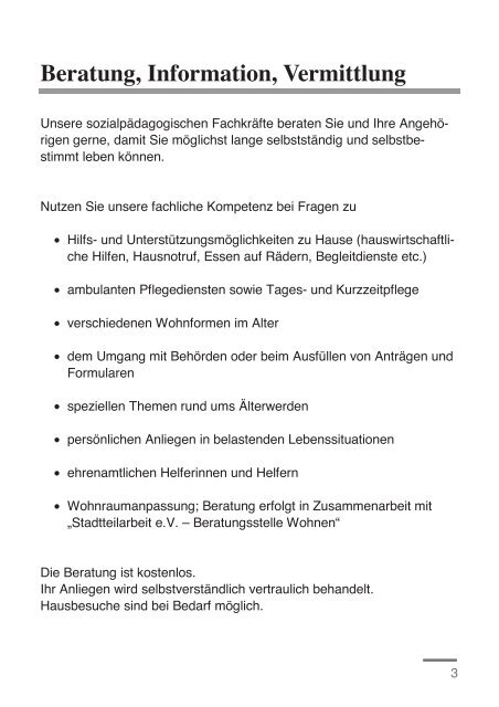 Angebote - Caritasverband der Erzdiözese München und Freising e.v.