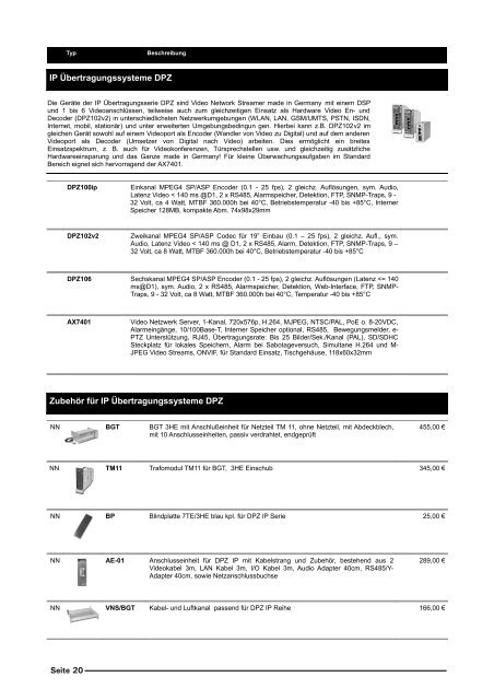 Produktkatalog Fernseh-Sicherheit 2013 (PDF 4,0MB) - Neuscheler