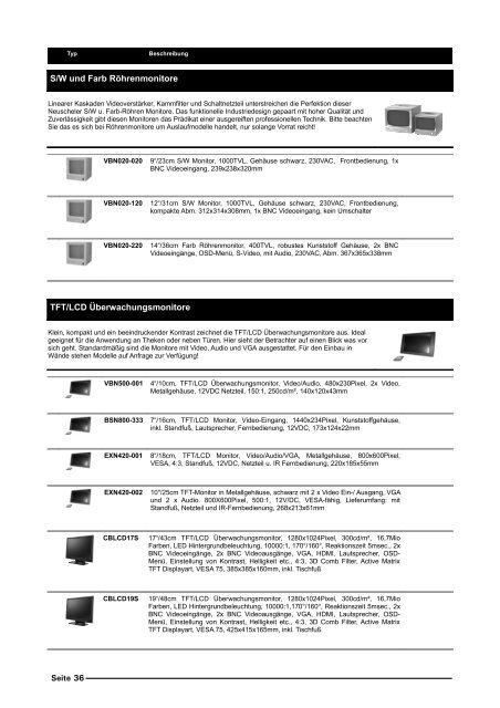 Produktkatalog Fernseh-Sicherheit 2013 (PDF 4,0MB) - Neuscheler