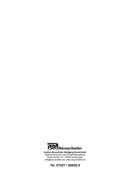 Produktkatalog Fernseh-Sicherheit 2013 (PDF 4,0MB) - Neuscheler