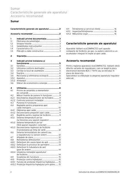 ecoCOMPACT Manual de utilizare.pdf - Vaillant