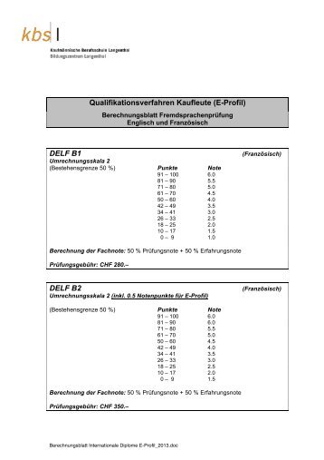 Berechnung FremdsprachenprÃ¼fung - KaufmÃ¤nnische Berufsschule ...