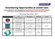 Volunteering Opportunities at Jewish Care