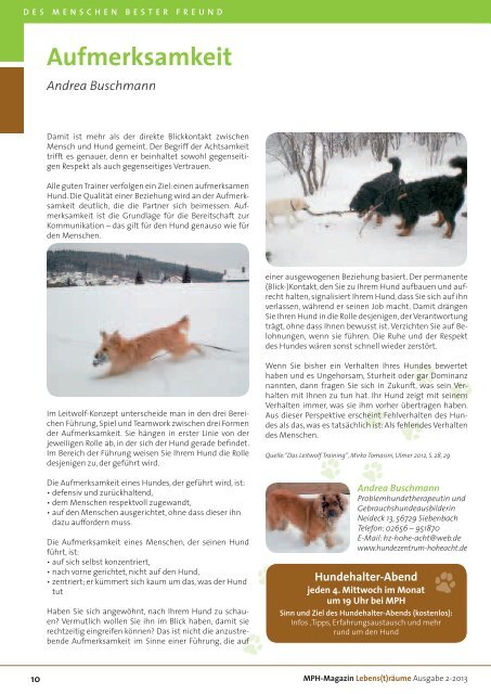 MPH Magazin 2/2013 als PDF - MPH - Mensch Pferd Hund