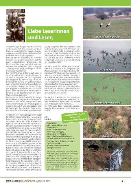 MPH Magazin 2/2013 als PDF - MPH - Mensch Pferd Hund