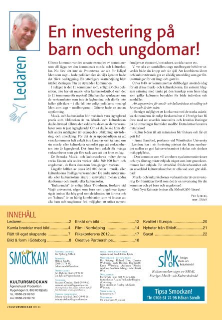 KULTURSMOCKAN nr 6/2011.pdf - SMoK - Sveriges Musik