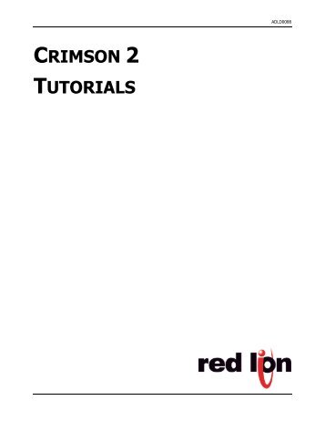 CRIMSON 2 TUTORIALS - Red Lion Controls