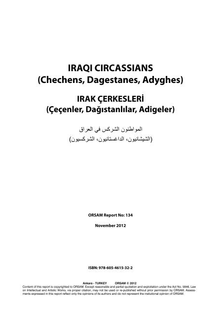 iraqi circassians (chechens, dagestanes, adyghes) - orsam