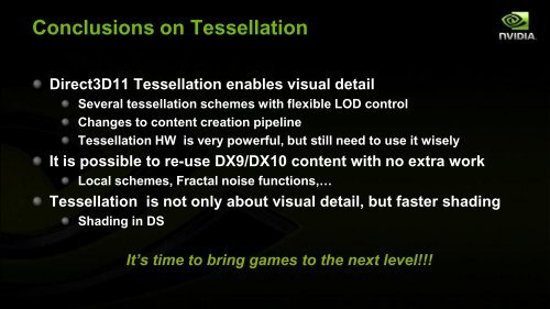 DX11 Tessellation - nVIDIA