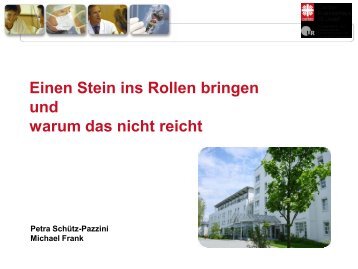 Vortrag Frank Schütz Pazzini - Caritas-Krankenhaus St. Josef ...