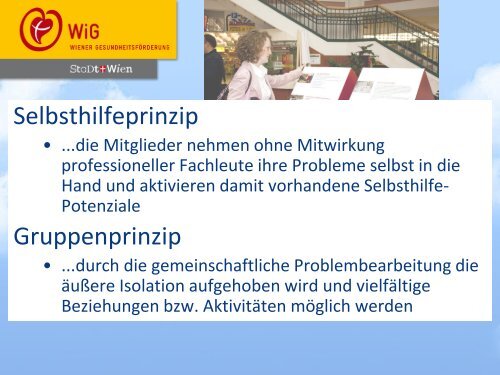 Selbsthilfegruppen und Gesundheitsförderung