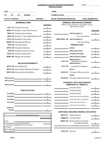 New Media Marketing Course Worksheet PDF 34.6 kb - College of ...