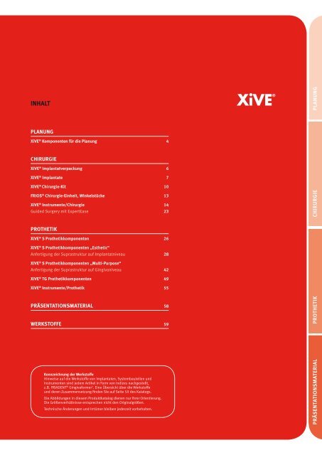 XiVE-Produktkatalog - Dentsply Implants
