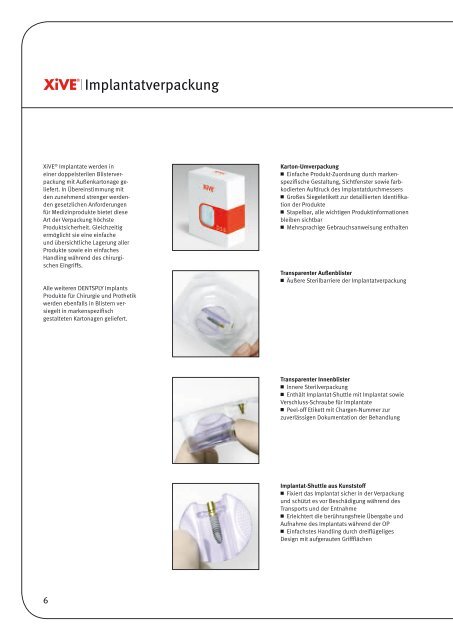 XiVE-Produktkatalog - Dentsply Implants