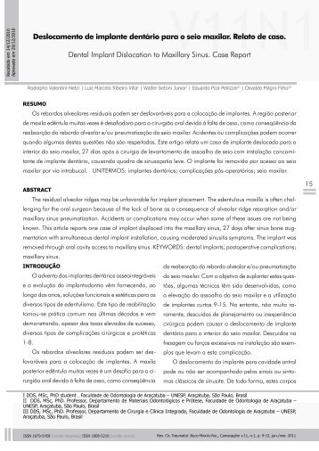 Resumo /Abstract - Artigo Completo - Revista de Cirurgia e ...