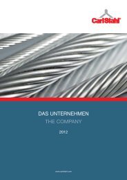 Unternehmensbroschüre Company Profile - Carl Stahl GmbH