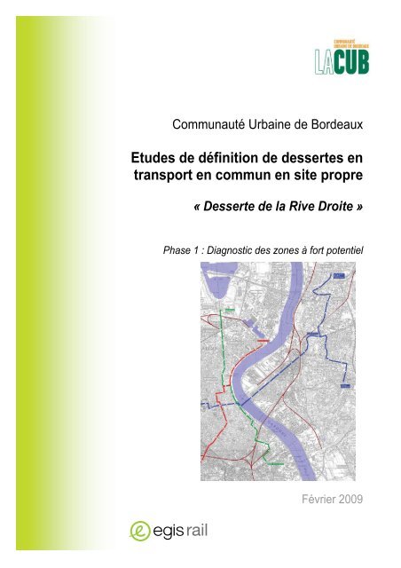 Etudes de dÃ©finition de dessertes en transport en commun en site ...