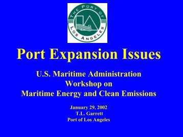 T.L. Garrett, Environmental Specialist, Port of Los Angeles - Maritime ...