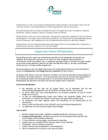 Supply Chain Planner (SAP gebruiker)