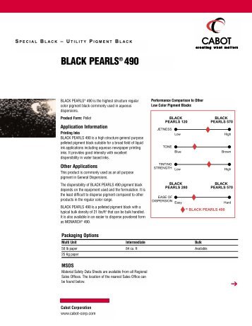 BLACK PEARLS® 490 - Cabot Corporation