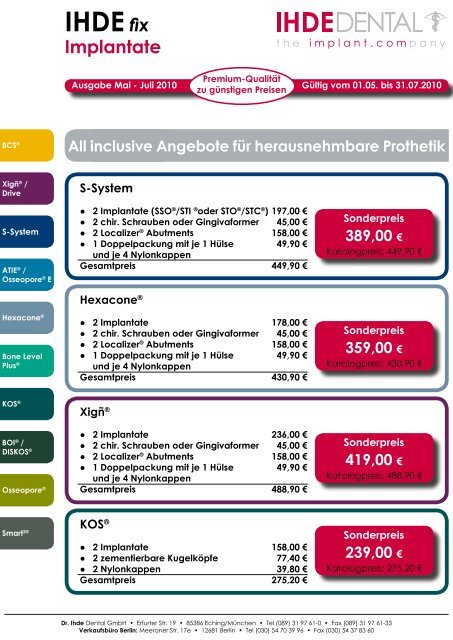 IHDEfix Implantate - ZP-Aktuell