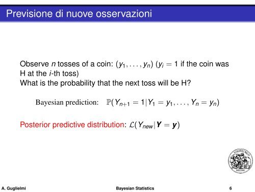 Introduzione alla Statistica bayesiana - Politecnico di Milano
