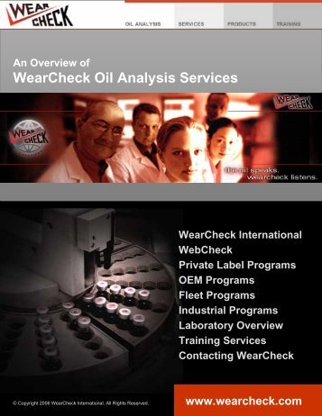 WearCheck Oil Analysis Services - Jero Industrial Corp.