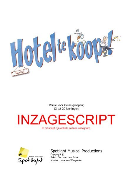 Hotel te koop! - Spotlight Musical Productions