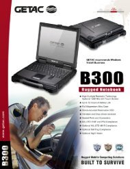 GETAC B300 brochure - Rugged PC Review