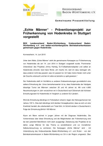 Presseinformation zur Veranstaltung - Krebsverband Baden ...