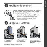 Installieren der Software Einlegen der Batterien - Kodak