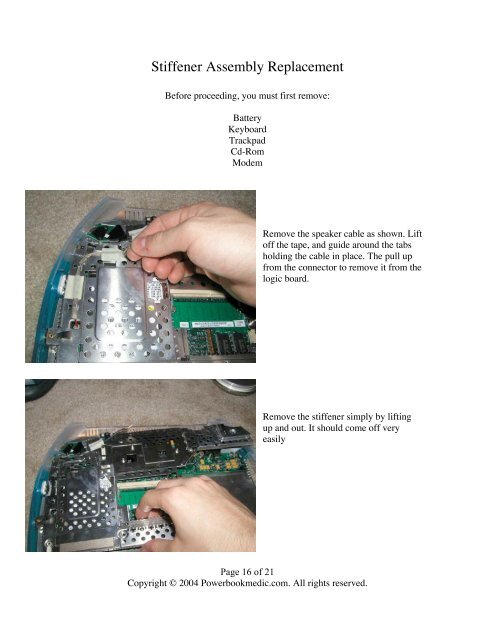Apple Clamshell iBook Repair Manual - Powerbook Medic