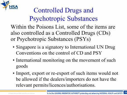 Health Sciences Authority - Singapore Customs