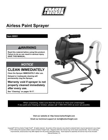 Airless Paint Sprayer - Harbor Freight Tools