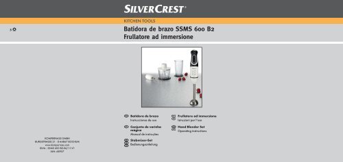 Batidora de brazo SSMS 600 B2 Frullatore ad ... - Kompernass