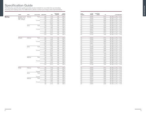 Specification Guide - Sappi