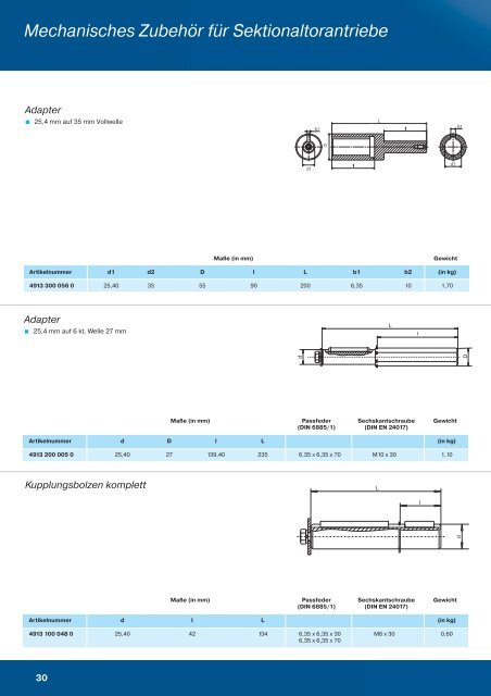 Mechanisches ZubehÃƒÂ¶r fÃƒÂ¼r Becker-Torantriebe - Becker-Antriebe ...