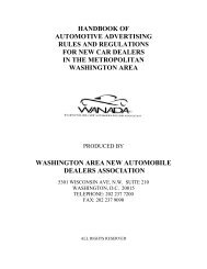 handbook of automotive advertising rules and regulations - The ...