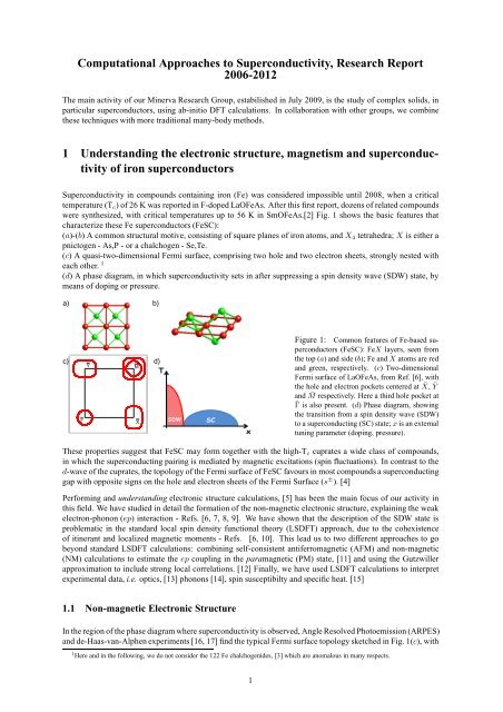 Computational Approaches to Superconductivity, Research Report ...