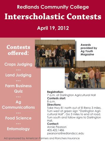 Interscholastic Contests - Redlands Community College