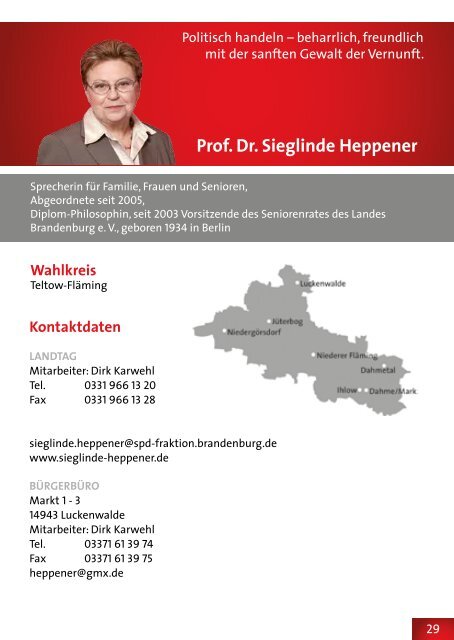 Auf einen Blick - SPD-Landtagsfraktion Brandenburg