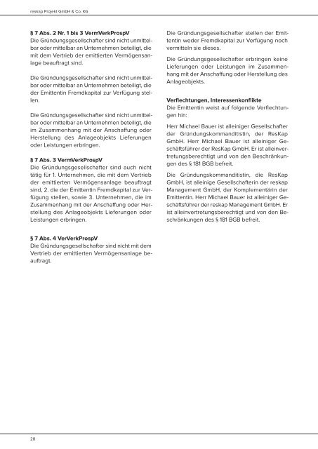 Emissionsprospekts - reskap GmbH
