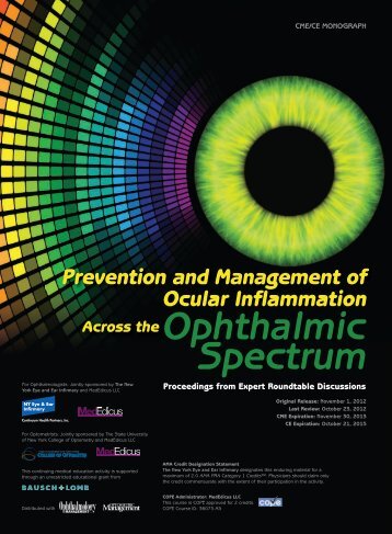Prevention and Management of Ocular Inflammation - New York Eye ...