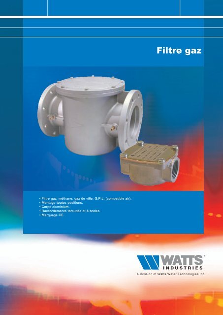 Filtre gaz - Watts Industries