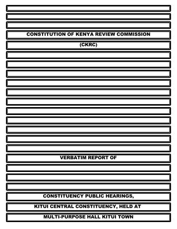 constitution of kenya review commission (ckrc ... - ConstitutionNet