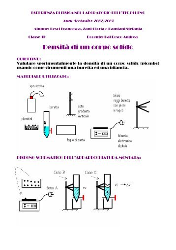 DensitÃƒÂ  di un corpo solido - Popolis