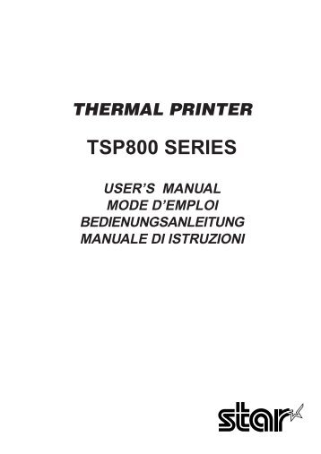 USER'S MANUAL TSP800