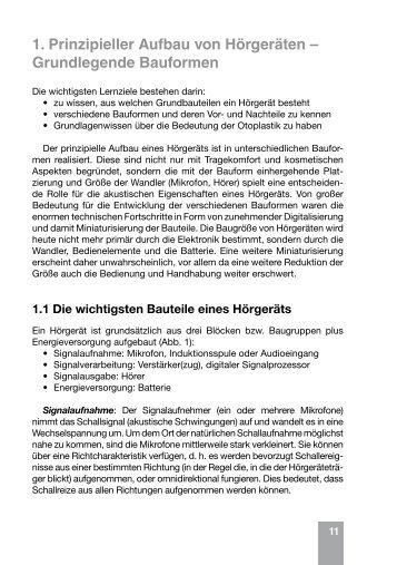 1. Prinzipieller Aufbau von Hörgeräten ... - Median-Verlag